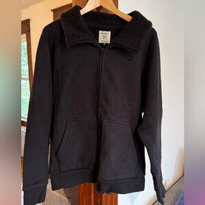 Jackman - GG Sweat Boa Collar Sweatshirt, Black L